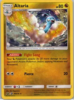 Pokemon TCG Altaria 40A/70 Dragon Majesty Cosmos Holo LP - Image 1