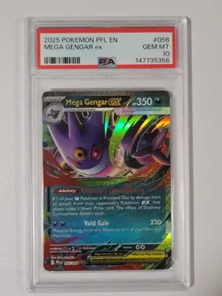 2025 POKEMON MEGA GENGAR EX 056/094 PHANTASMAL FLAMES PSA 10 - Image 1