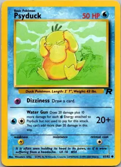 Team Rocket #65/82 Psyduck Pokemon Moderately Played - Image 1