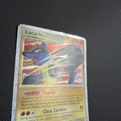 Pokemon TCG Lucario LV.X Holo Rare Card Mysterious Treasures 122/123 Dmg - Image 3