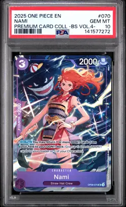 2025 ONE PIECE PREM CARD COLL -BEST SELECTION VOL.4 - #070 NAMI PSA 10 - Image 1