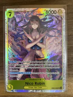 Nico Robin EB03-055 SR Super Rare Extra Booster Heroines Edition One Piece Card - Image 1