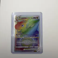 Pokemon TCG Dragonite VSTAR Rainbow Secret Rare Card 081/078 - Image 1