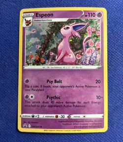 Espeon SWSH174 Sword & Shield Pokemon Blister Promo Card Holo NM - Image 1