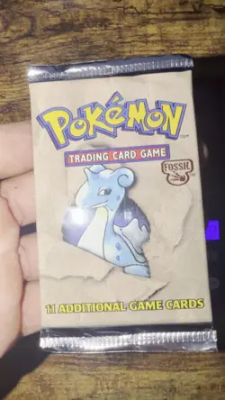 Pokemon Card Fossil Booster Pack New Factory Sealed Mint WOTC Lapras 21.13g - Image 2