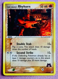 Team Magma's Rhyhorn 67/95 | Team Magma vs Team Aqua | Pokemon TCG Card | LP - Image 1