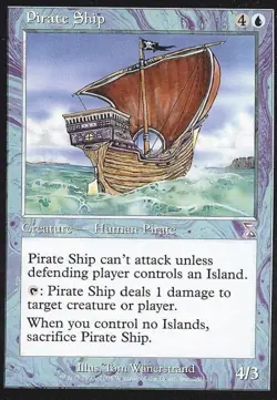 Pirate Ship - Medium Play MTG Time Spiral Time Shifted - Image 1