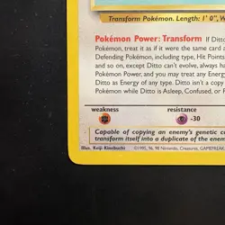 Pokemon Vintage Ditto Card Non Holo Rare 18/62 Fossil 1999 WOTC - Image 5