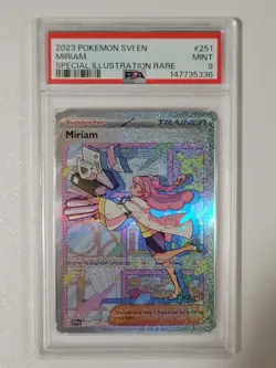 2023 Pokemon MIRIAM #251/198 Scarlet & Violet Special Illustration Rare PSA 9 - Image 1