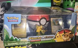 2018 Pokemon Pikachu & Eevee Poke Ball Collection Includes 5 O.G Sun&Moon Packs! - Image 1