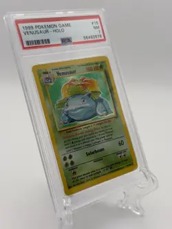 1999 POKEMON BASE SET UNLIMITED #15 VENUSAUR-HOLO PSA 7 - Image 2