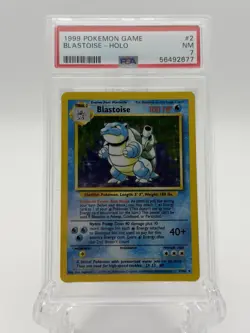 1999 Pokemon Base Set Blastoise Holo #2/102 – PSA 7 (NM) - Image 1