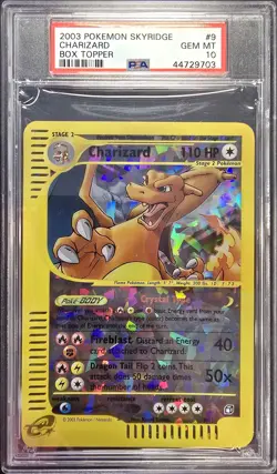 2003 POKEMON SKYRIDGE BOX TOPPER #9 CHARIZARD PSA 10 - Image 1
