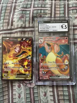 Pokemon Charizard Ex Lot! 151 Cgc 9.5 And Black Star Promo! - Image 1