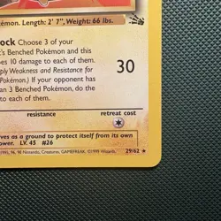 Pokemon Vintage Non-holo Rare Raichu 29/62 Fossil Wotc 1999 - Image 4