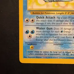 Pokemon Vintage Non-Holo Rare Vaporeon 28/64 Jungle WotC 1999 - Image 5