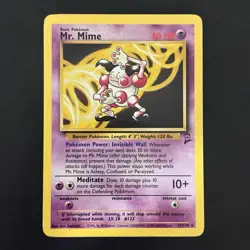 Pokemon Non-Holo Rare Mr. Mime Base 2 27/130 WotC 2000 - Image 1