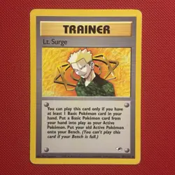 Pokemon Vintage Non-Holo Rare Lt. Surge 101/132 Gym Heroes Wotc 2000 - Image 1