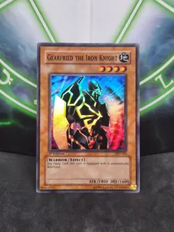 Yugioh Gearfried the Iron Knight PSV-101 Super Rare 1st Edition NM - Image 1