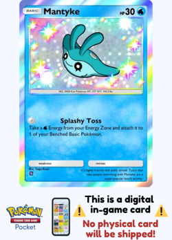 [Not Physical] Pokemon TCG Pocket - Mantyke Shiny ⭐ - English - Image 1