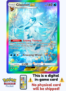 [Not Physical] Pokemon TCG Pocket - Glaceon Ex Rainbow⭐⭐ - English - Image 1