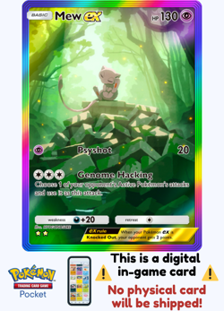 [Not Physical] Pokemon TCG Pocket - Mew Ex Rainbow⭐⭐ - English - Image 1