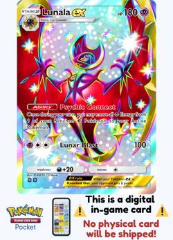 [Not Physical] Pokemon TCG Pocket - Lunala Ex Shiny ⭐⭐ English - Image 1