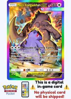 Pokemon TCG Pocket - Mega Kangaskhan Ex Rainbow ⭐⭐ - English - Image 1
