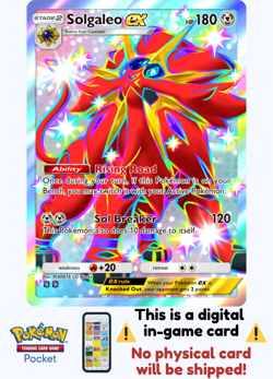 [Not Physical] Pokemon TCG Pocket - Solgaleo Ex Shiny ⭐⭐ - English - Image 1