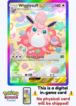 [Not Physical] Pokemon TCG Pocket - Wigglytuff Ex Rainbow⭐⭐ - English - Image 1