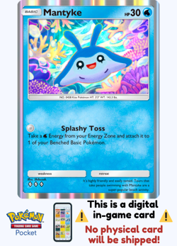 [Not Physical] Pokemon TCG Pocket - Mantyke 💎💎💎 - English - Image 1