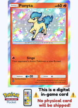 [Not Physical] Pokemon TCG Pocket - Ponyta Shiny ⭐ - English - Mega Shine - Image 1