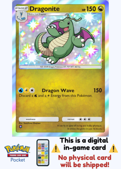 [Not Physical] Pokemon TCG Pocket -Dragonite Shiny ⭐ - English - Mega Shine - Image 1