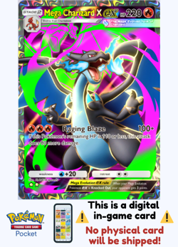 [Not Physical] Pokemon TCG Pocket - Mega Charizard X Ex Full Art ⭐⭐ - English - Image 1