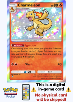 [Not Physical] Pokemon TCG Pocket - Charmeleon Shiny ⭐ - English - Mega Shine - Image 1