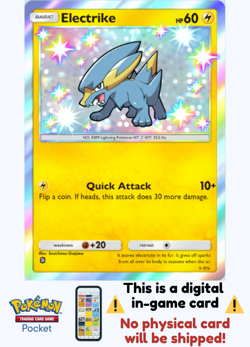[Not Physical] Pokemon TCG Pocket - Electrike Shiny ⭐ - English - Mega Shine - Image 1