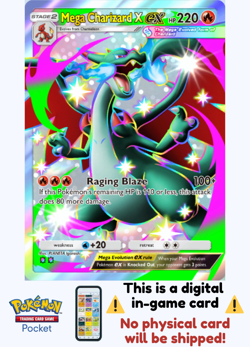 [Not Physical] Pokemon TCG Pocket - Mega Charizard X Ex Shiny ⭐⭐ - English - Image 1