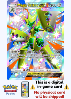 [Not Physical] Pokemon TCG Pocket - Mega Scizor Ex Shiny ⭐⭐ - English - Image 1