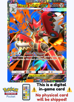 [Not Physical] Pokemon TCG Pocket - Mega Scizor Ex Full Art ⭐⭐ - English - Image 1