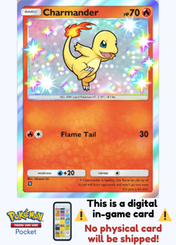 [Not Physical] Pokemon TCG Pocket - Charmander Shiny ⭐ - English - Mega Shine - Image 1