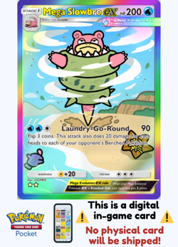 [Not Physical] Pokemon TCG Pocket - Mega Slowbro Ex Rainbow ⭐⭐ - English - Image 1