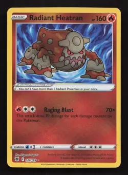 Pokemon Card Radiant Heatran 027/189 Astral Radiance Near Mint - Image 1