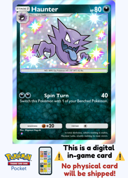 [Not Physical] Pokemon TCG Pocket - Haunter Shiny ⭐ - English - Mega Shine - Image 1