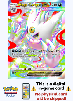 [Not Physical] Pokemon TCG Pocket - Mega Gengar Ex Shiny ⭐⭐ English - Mega Shine - Image 1