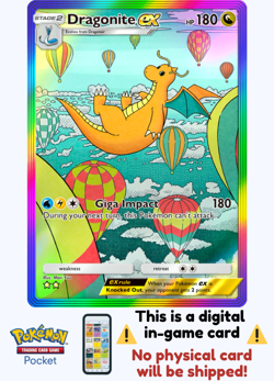 [Not Physical] Pokemon TCG Pocket - Dragonite Ex Rainbow ⭐⭐ - English - Image 1