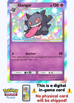 [Not Physical] Pokemon TCG Pocket - Gengar Shiny ⭐ - English - Image 1