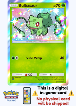 [Not Physical] Pokemon TCG Pocket - Bulbasaur Shiny ⭐ - English - Image 1