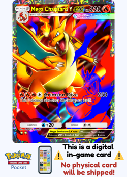 [Not Physical] Pokemon TCG Pocket - Mega Charizard Y Ex Full Art ⭐⭐ - English - Image 1