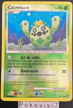 Carte Pokemon CACNEA 62/106 REVERSE Diamant et Perle D&P FR OCCASION - Image 1