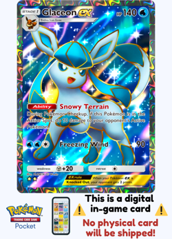 [Not Physical] Pokemon TCG Pocket - Glaceon Ex Full Art ⭐⭐ - English - Image 1